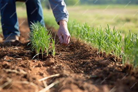 Farmer plants grass to fight soil erosion .
